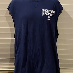 Project Rock Blood Sweat Respect Men’s Navy Top size L